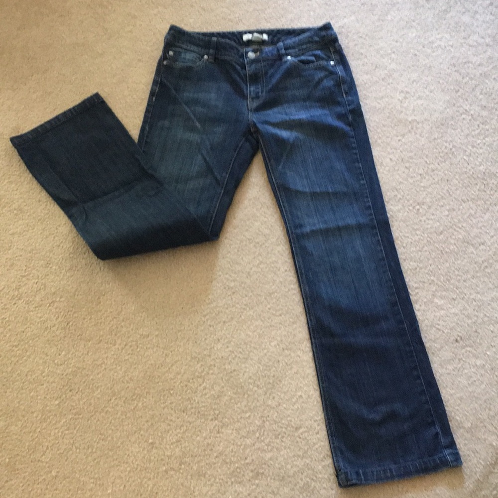 White House/Black Market dark wash boot cut jean